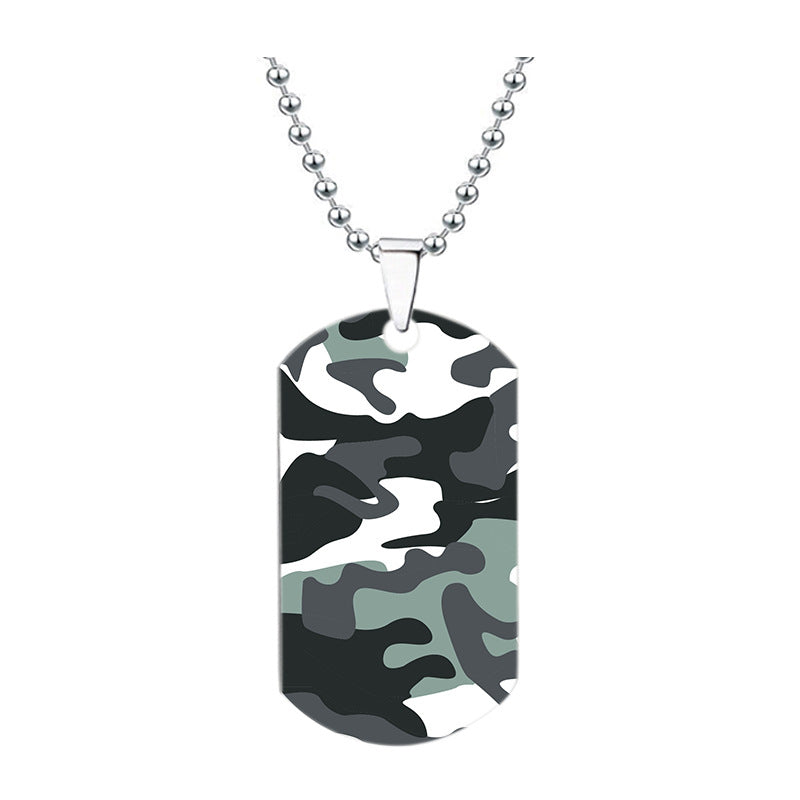 Wholesale Camouflage Series Stainless Steel Necklace